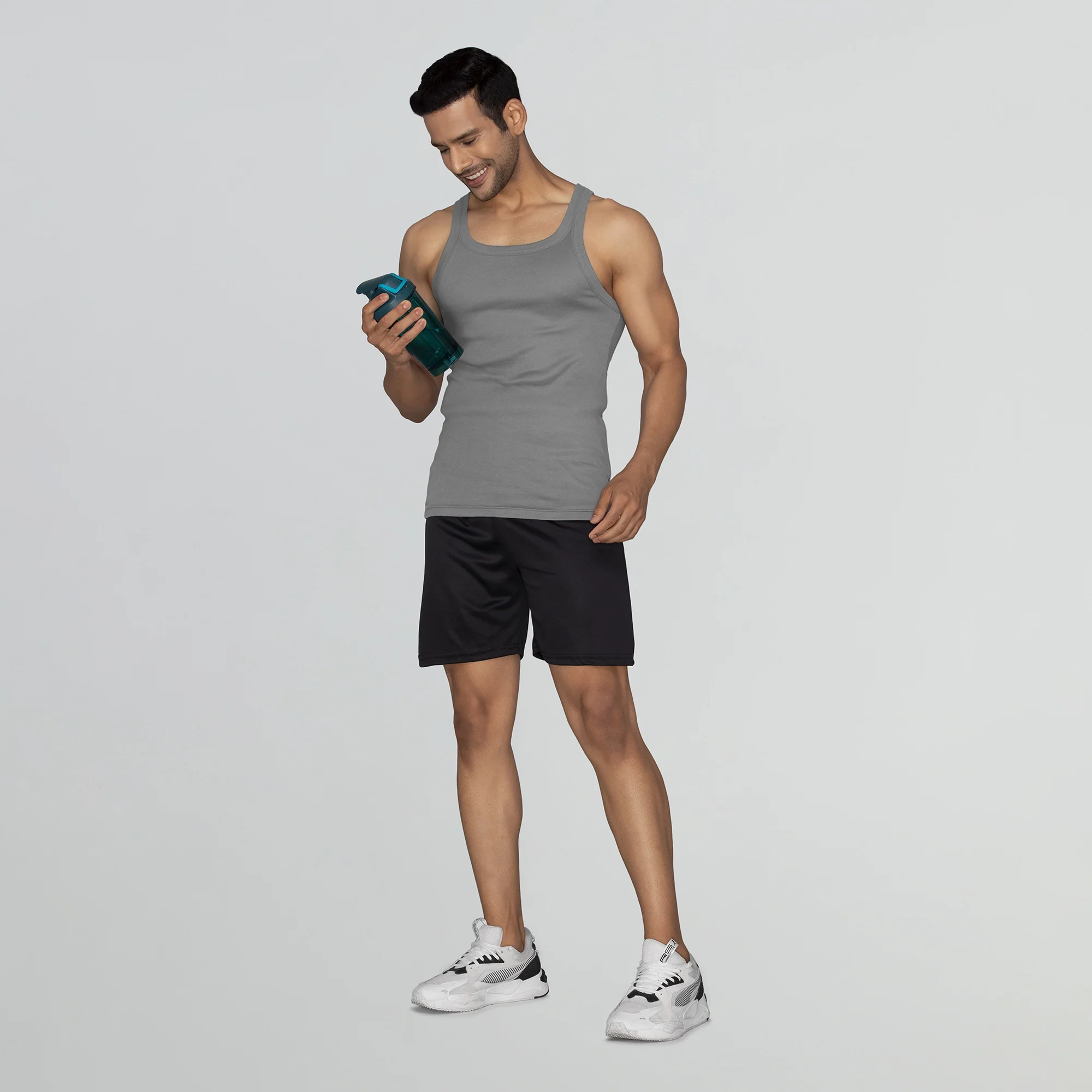 Pace Super Combed Cotton Vest Ash Grey - Image 5