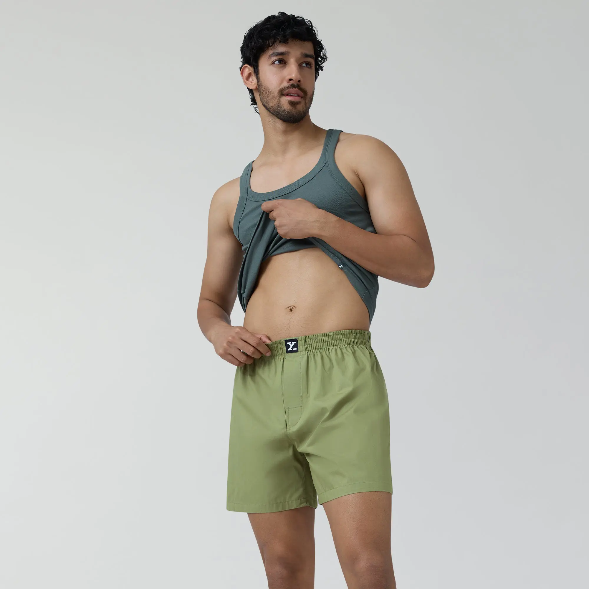 Pace Cotton Boxer Olive Green - Image 6