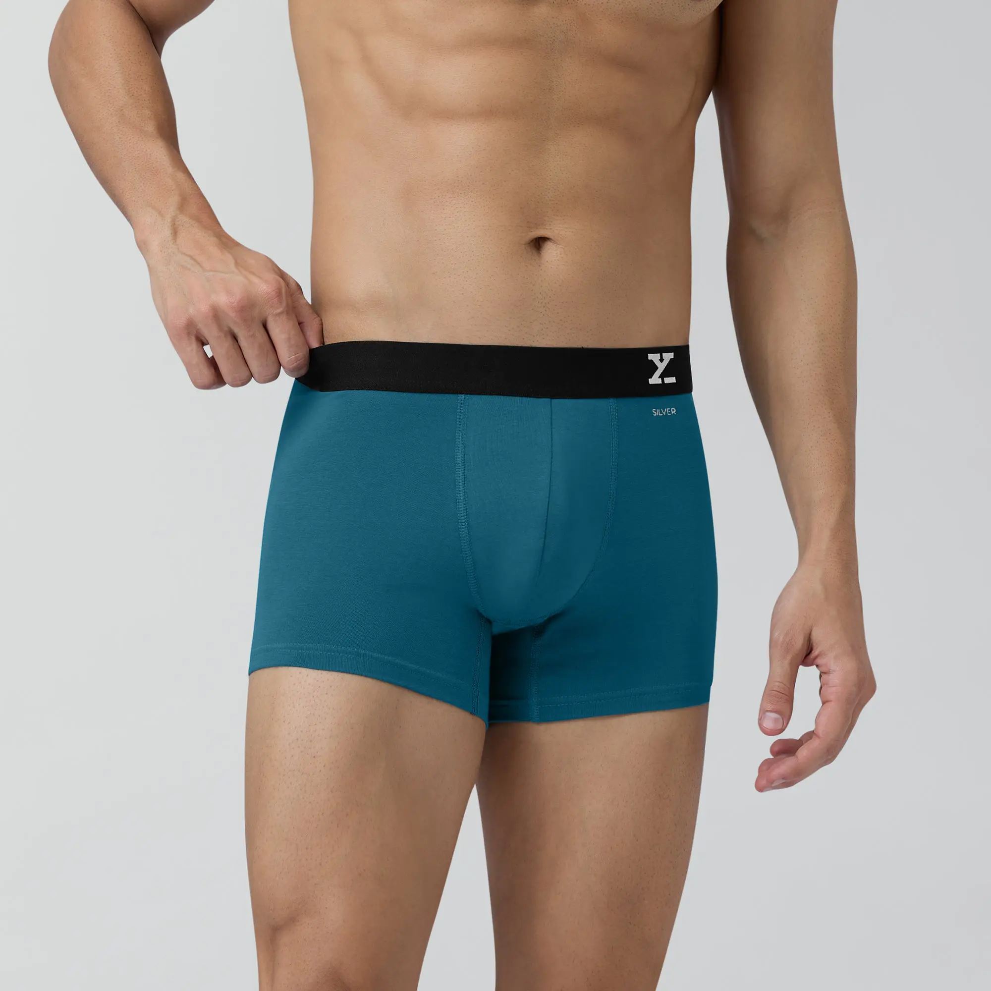 Parallax Aero Traq Cotton Trunks Blue Black (Pack of 6) - Image 5
