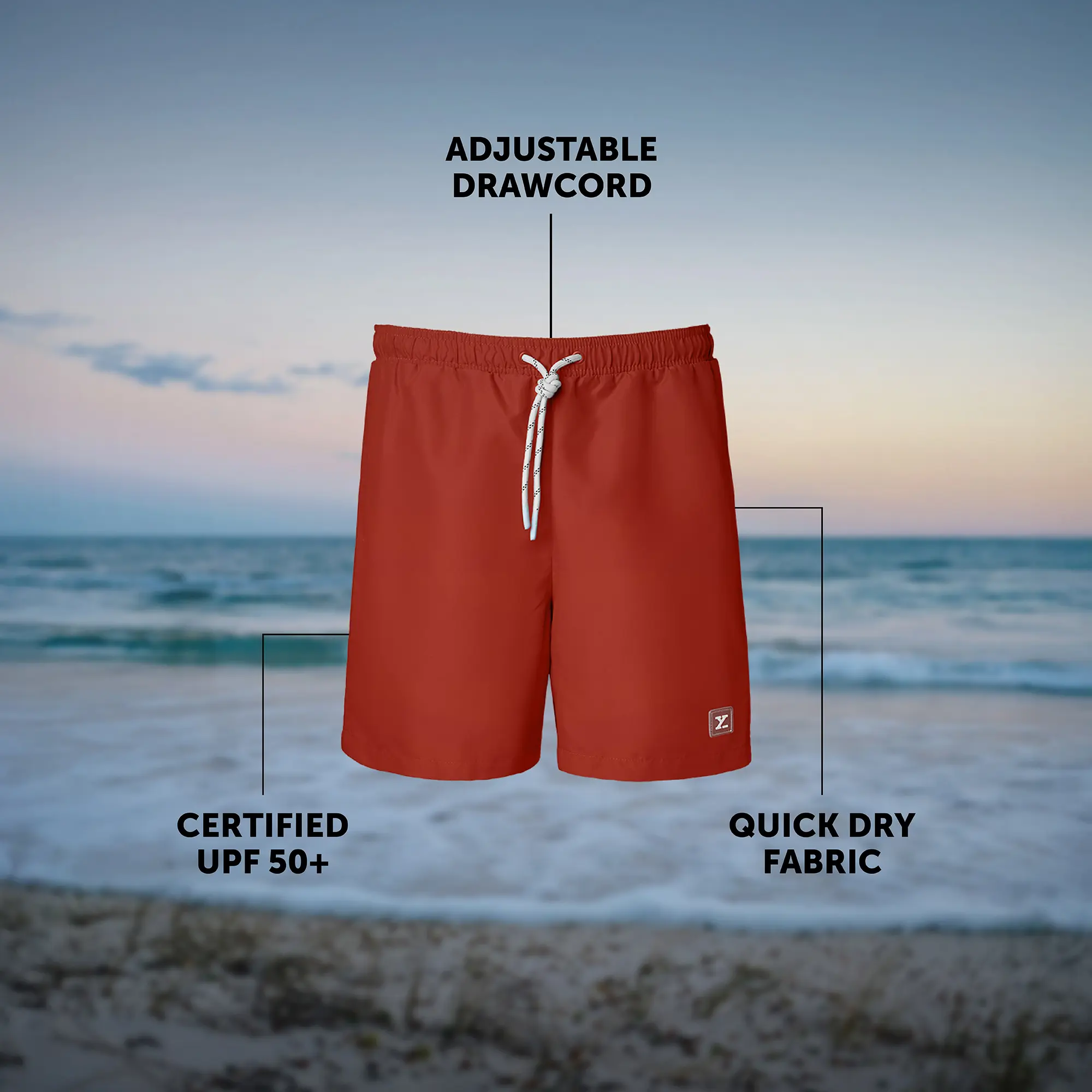 Aqua Swim Shorts Candy Red - Image 2