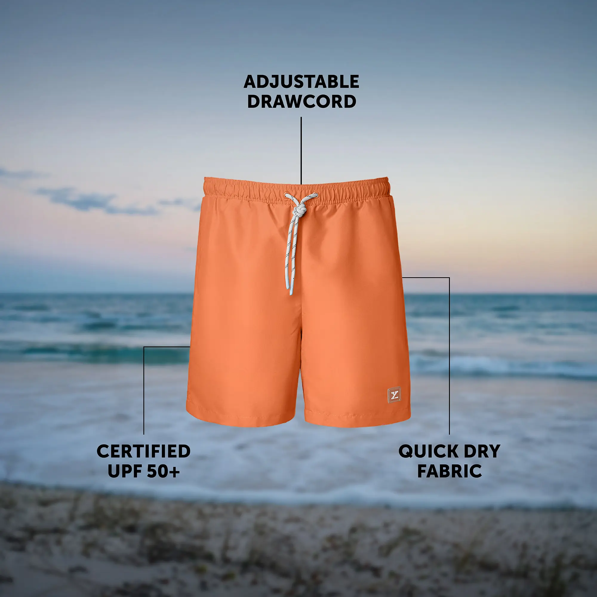 Aqua Swim Shorts Honey Orange - Image 2