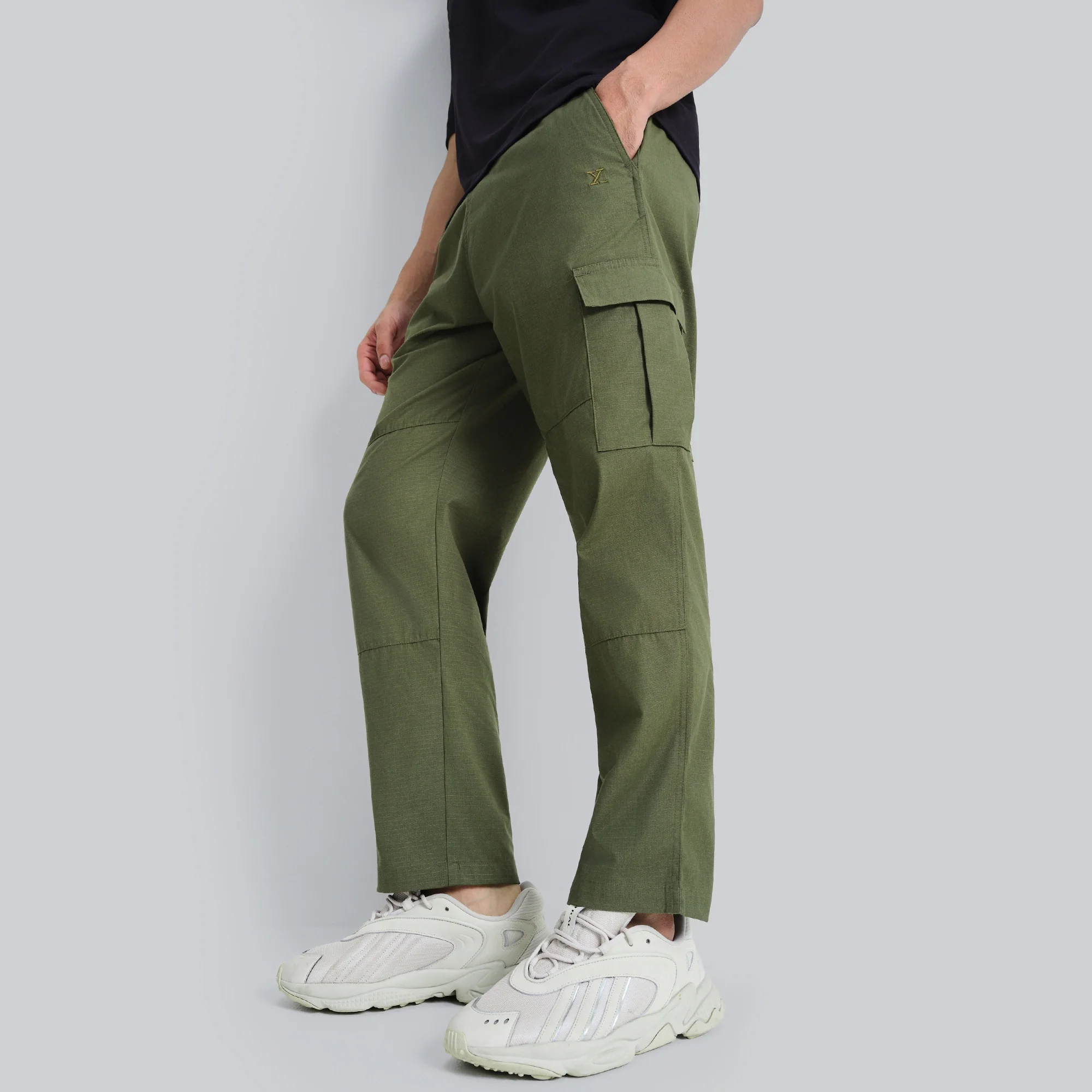 Rove Relaxed Fit Ripstop Cargo Pants - Olive Green