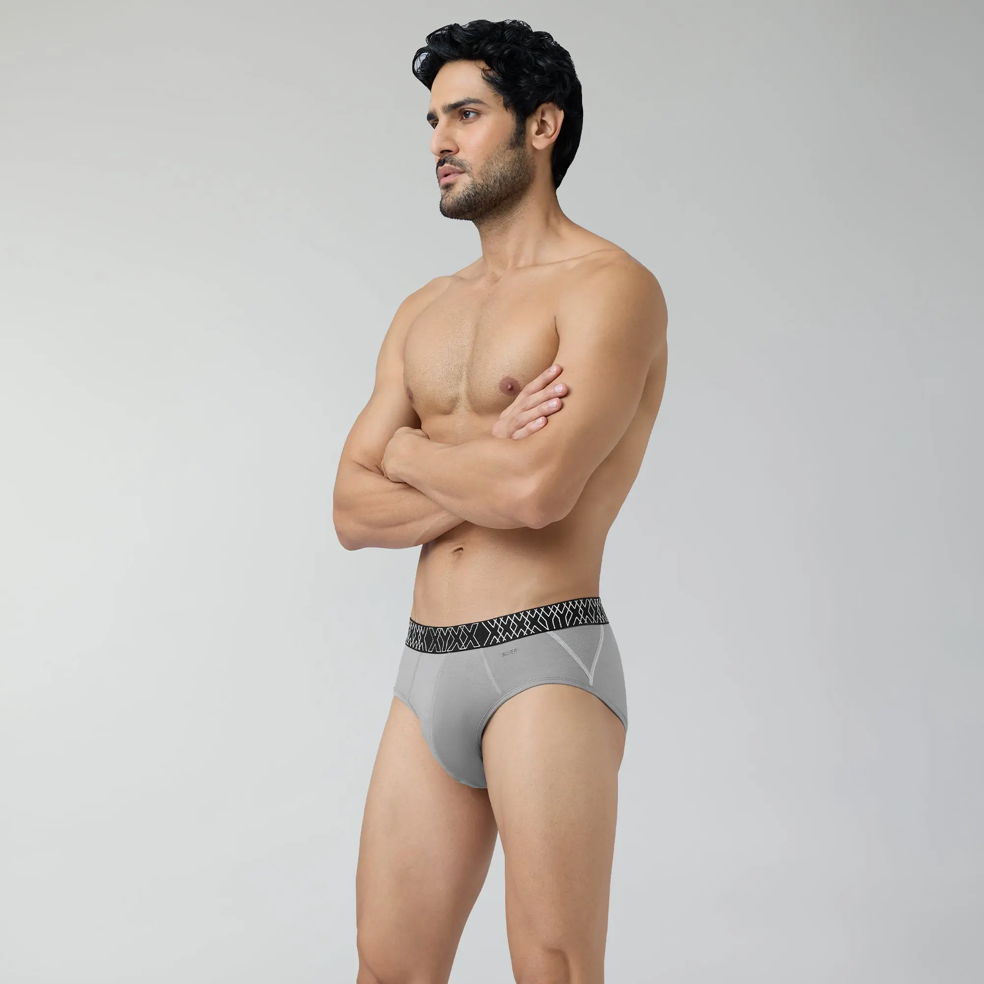 Sprint Cotton Stretch Briefs Opal Grey - Image 4