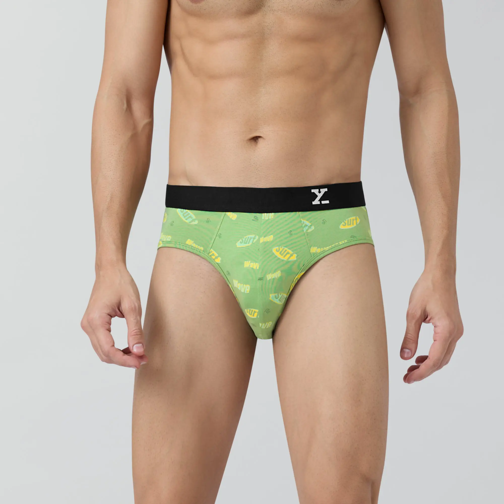 Surf Cotton Stretch Briefs Wave Green - Image 2