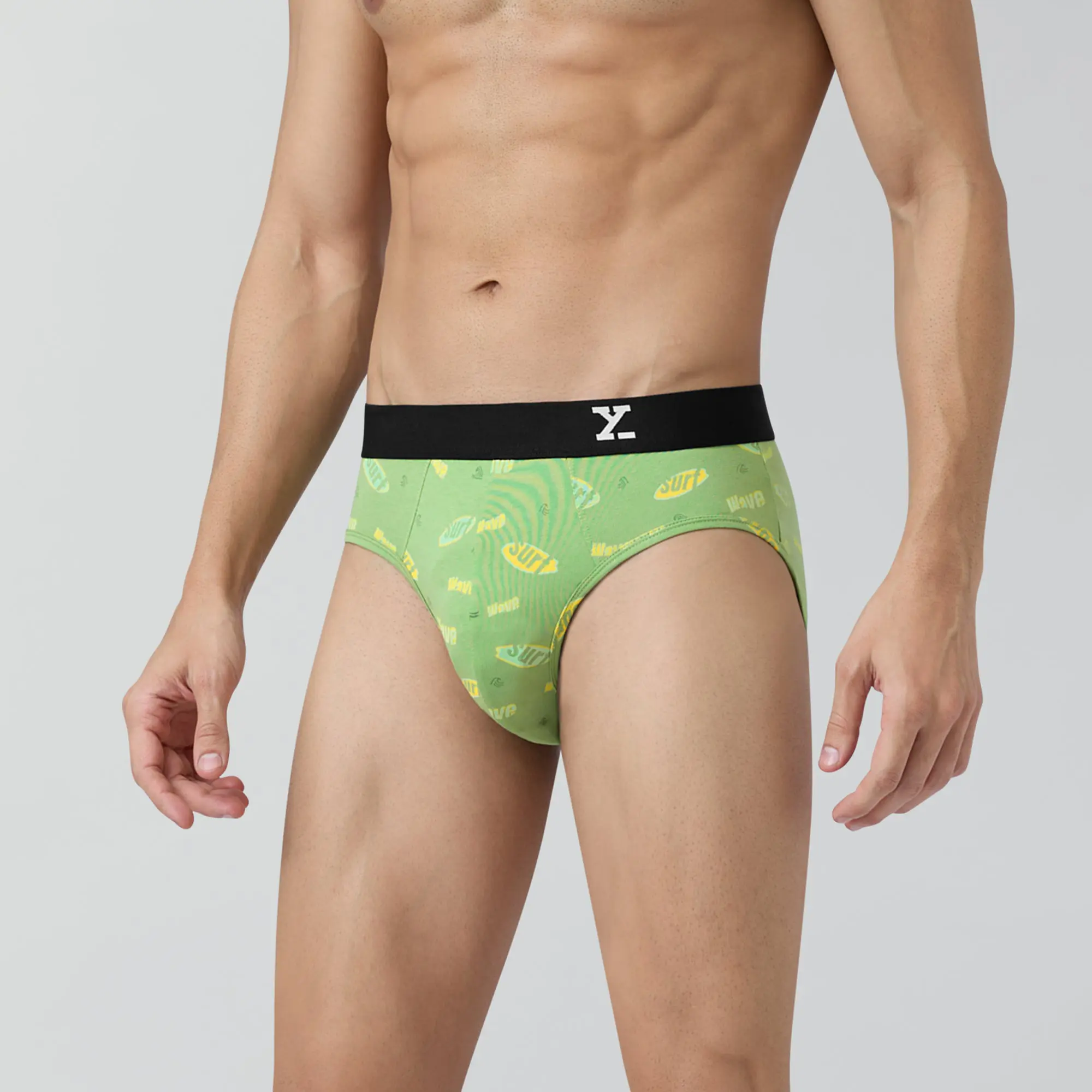 Surf Cotton Stretch Briefs Wave Green - Image 5