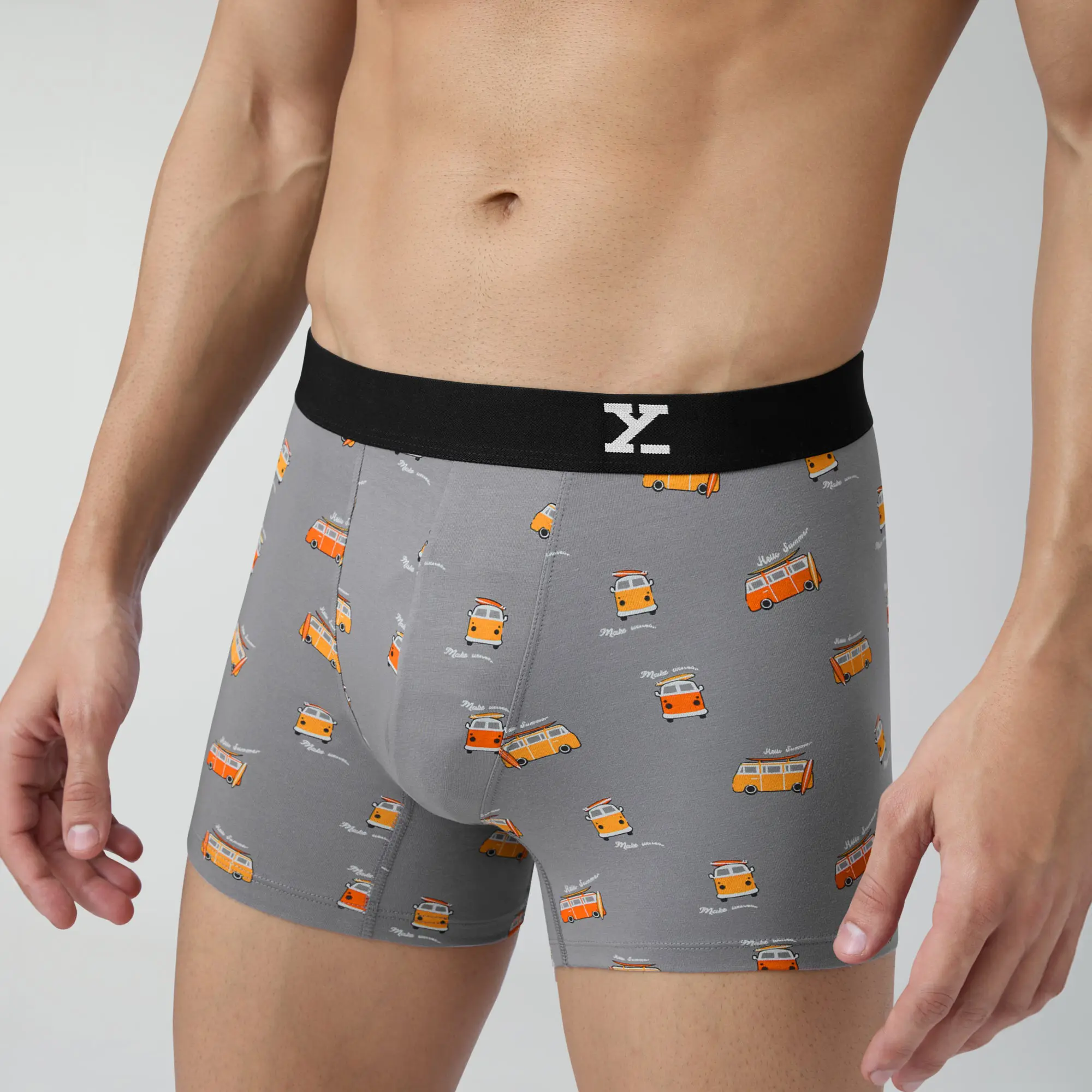 Surf Cotton Stretch Trunks Bus Grey - Image 6