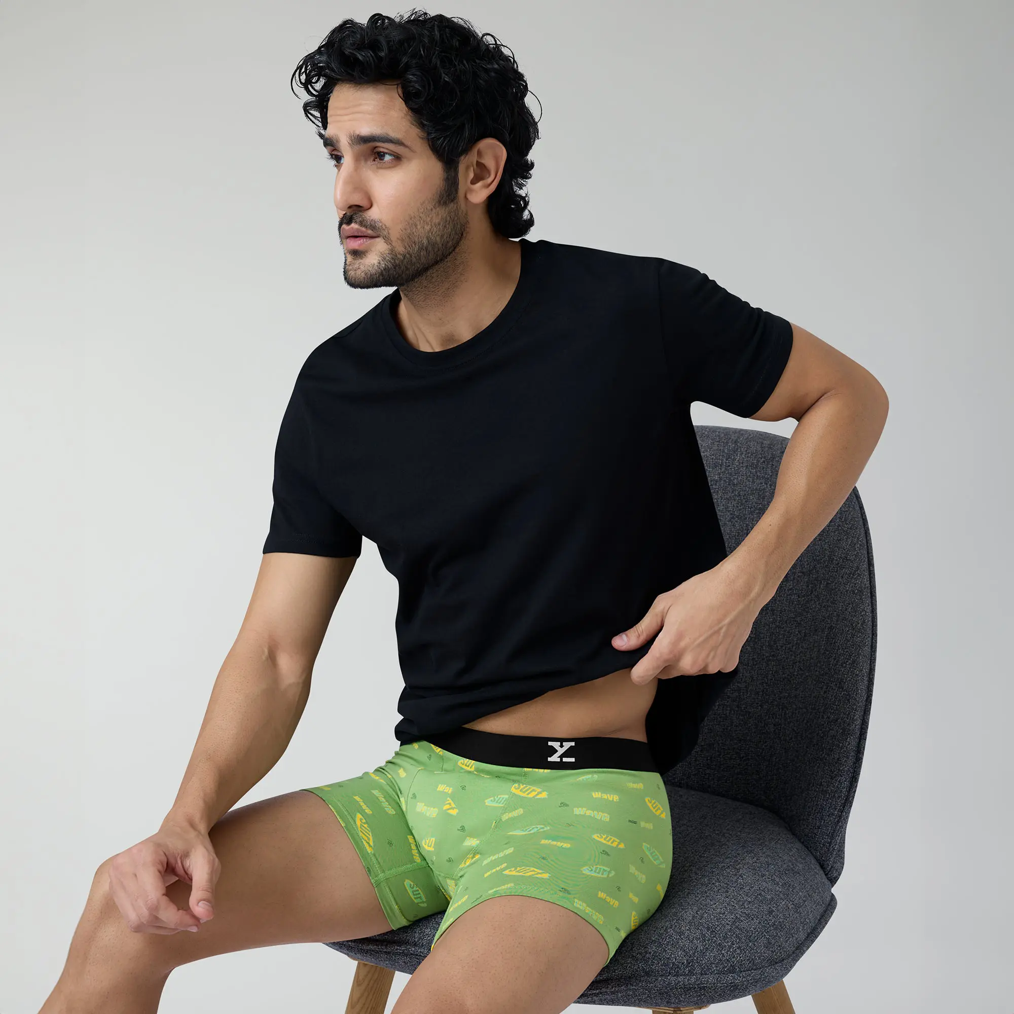 Surf Cotton Stretch Trunks Wave Green - Image 3