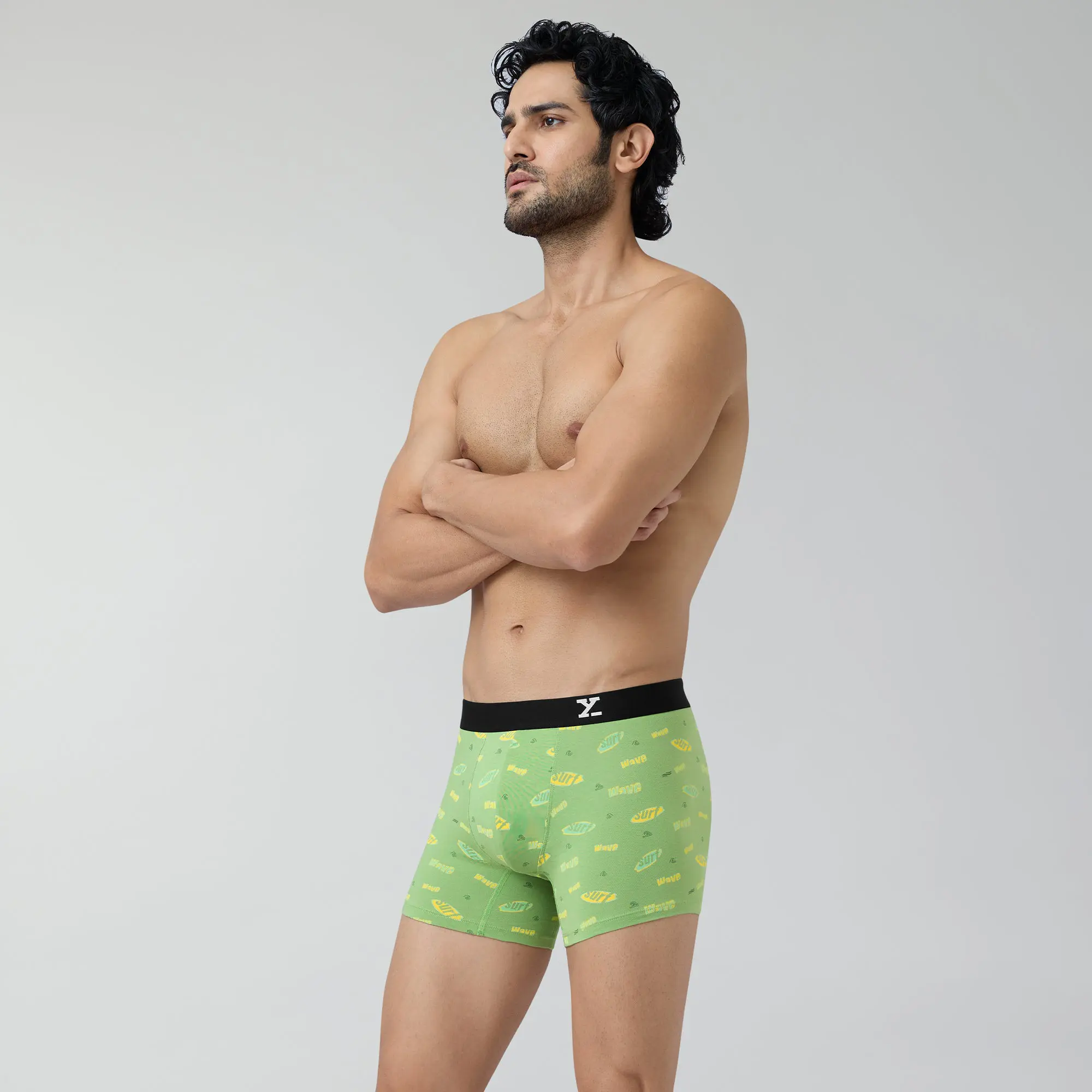 Surf Cotton Stretch Trunks Wave Green - Image 4