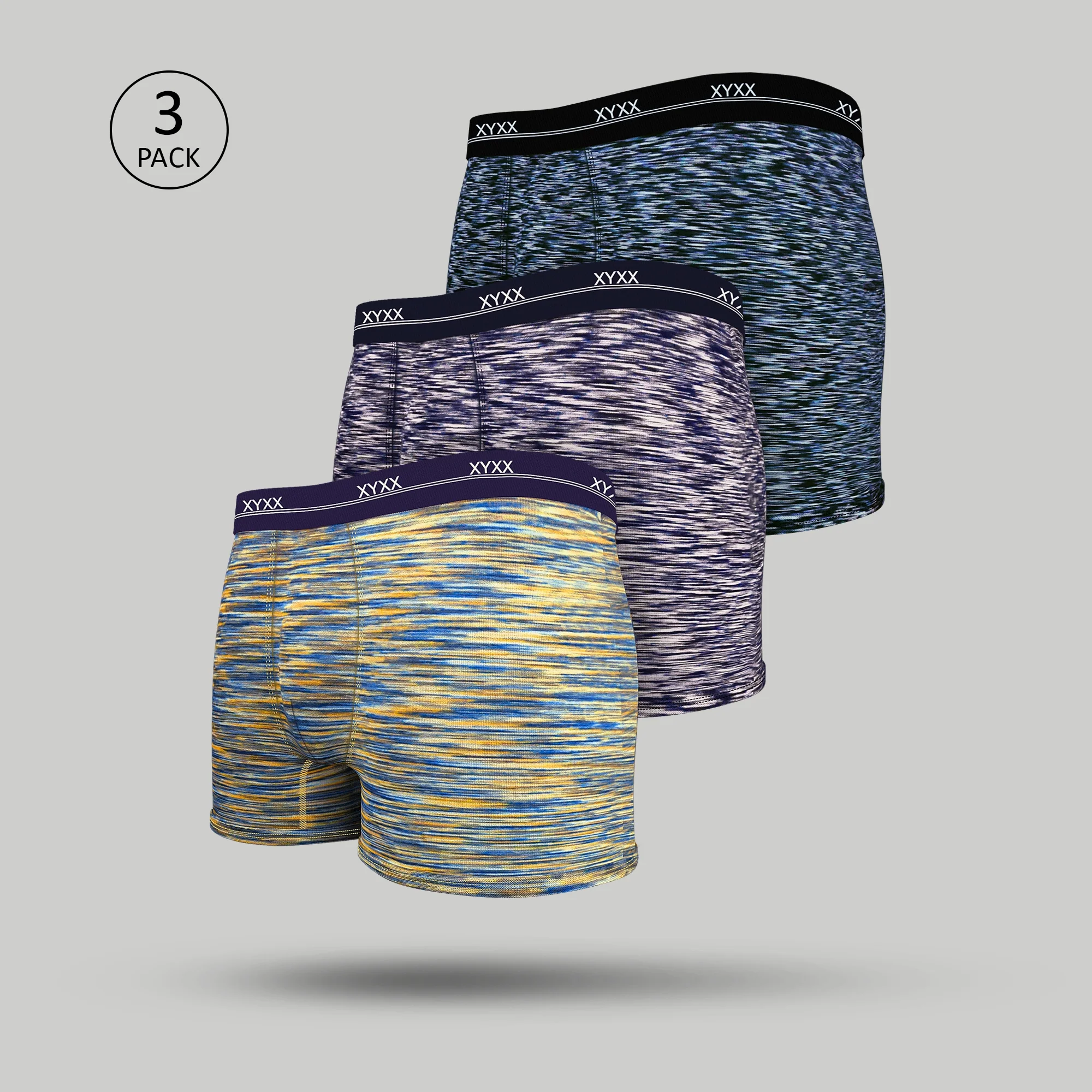 Artisto Modal Trunks Beige Blue Black (Pack of 3)