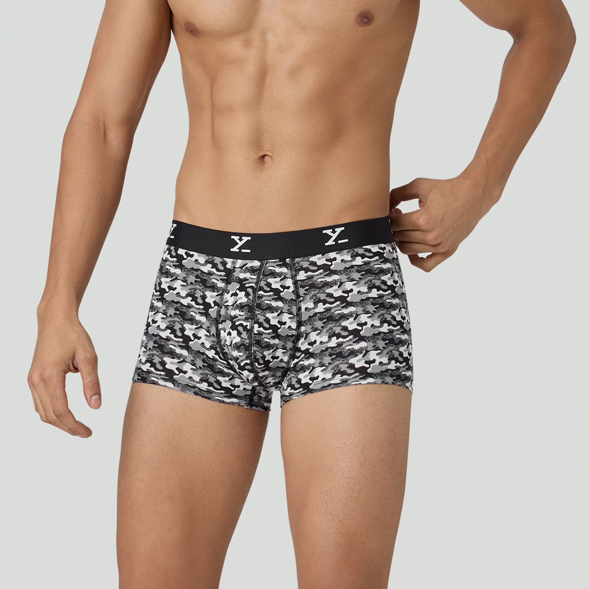 Prints For You Ace Trunks Grey Black Greey (Pack of 3) - Image 2