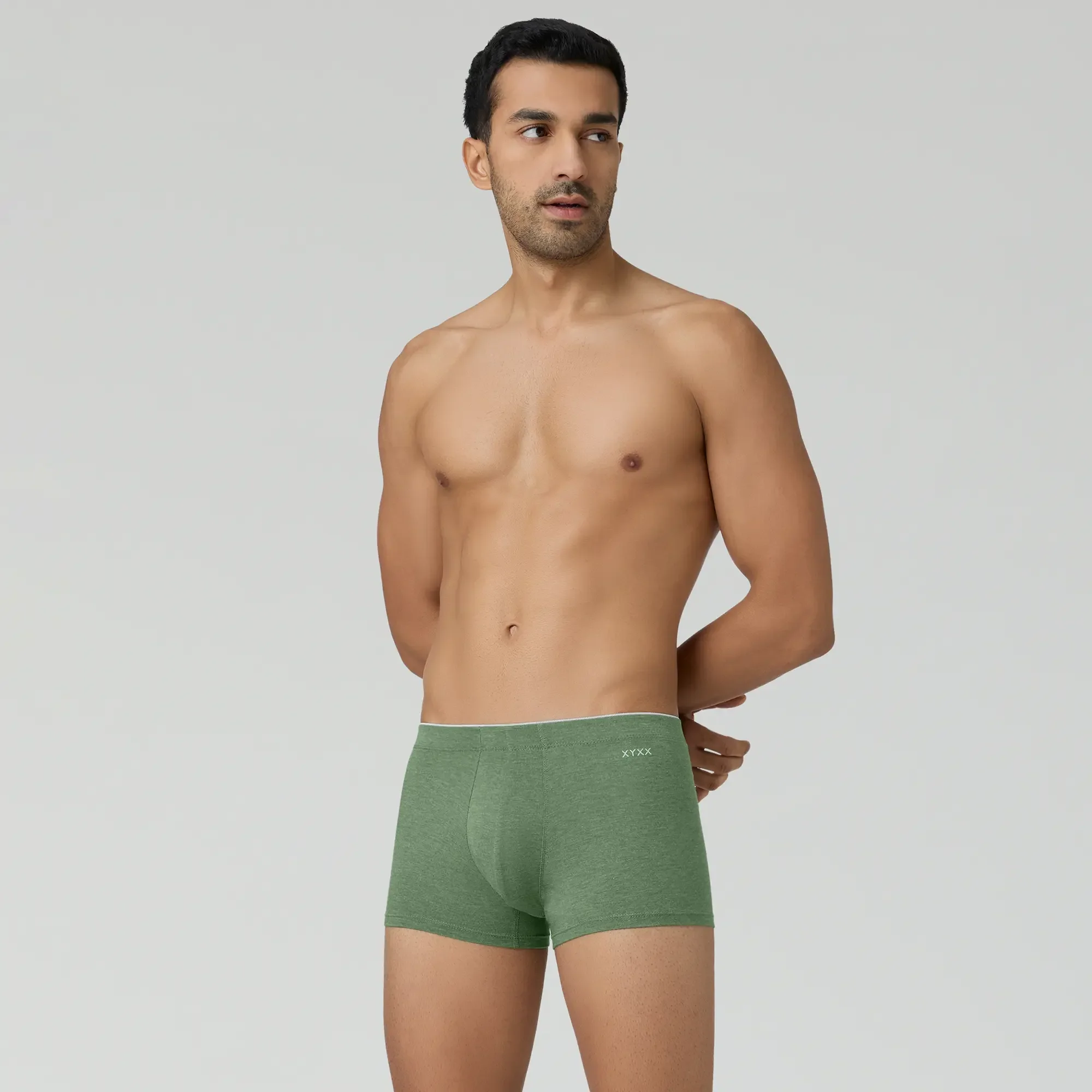 Inner Elastic Medley Trunks Olive Green - Image 3