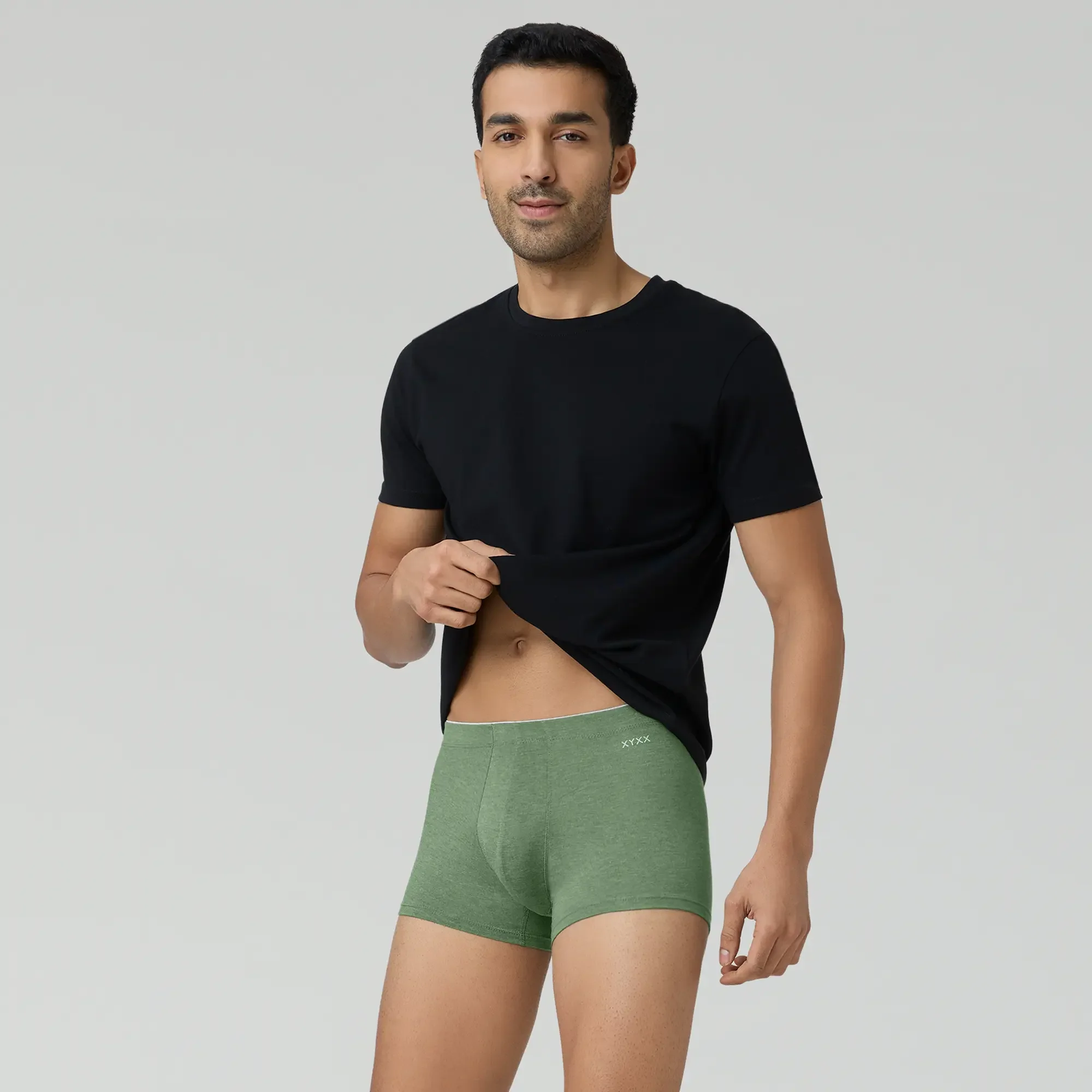 Inner Elastic Medley Trunks Olive Green - Image 5