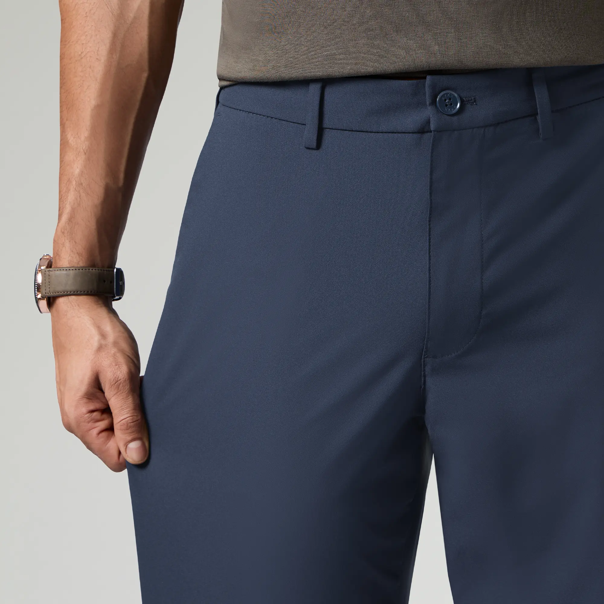 VELOCITY: Soft Stretch Pants - Straight Fit Midnight Blue - Image 5