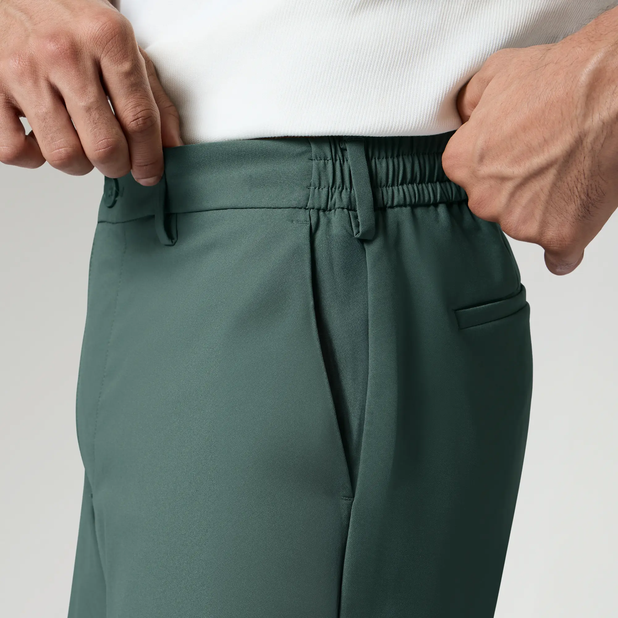 VELOCITY: Soft Stretch Pants - Straight Fit Pine Green - Image 6