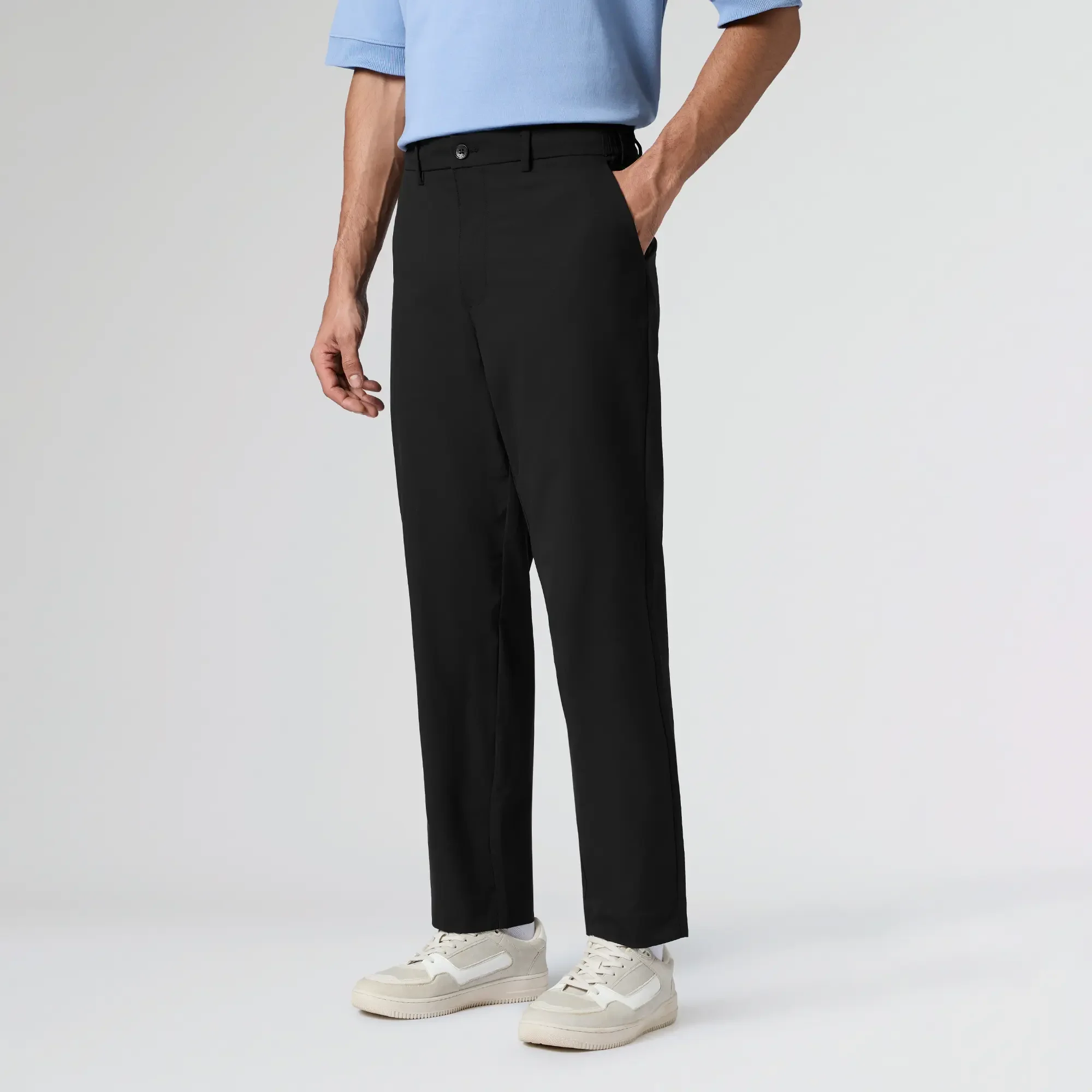VELOCITY: Soft Stretch Pants - Straight Fit Pitch Black - Image 4