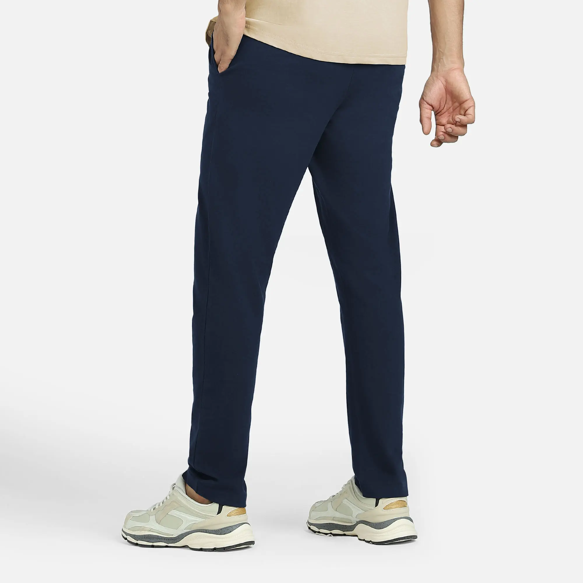 Nova Cotton Rich Track Pants Navy Blue - Image 5