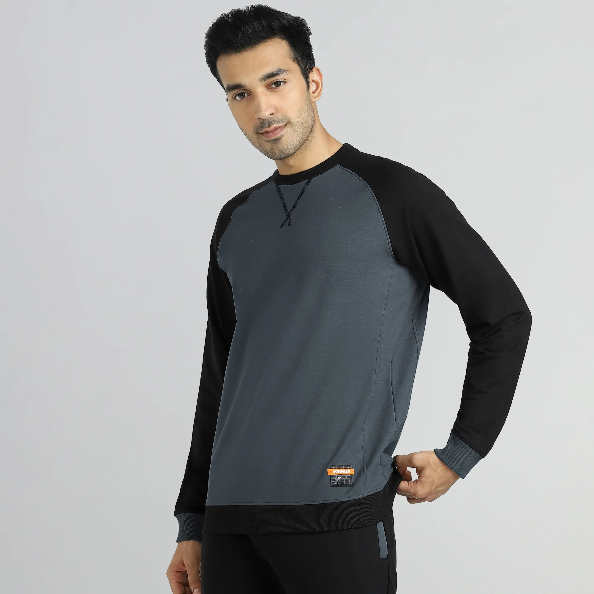 Quest French Terry Cotton-Blend Sweatshirts Phantom Grey - Image 3