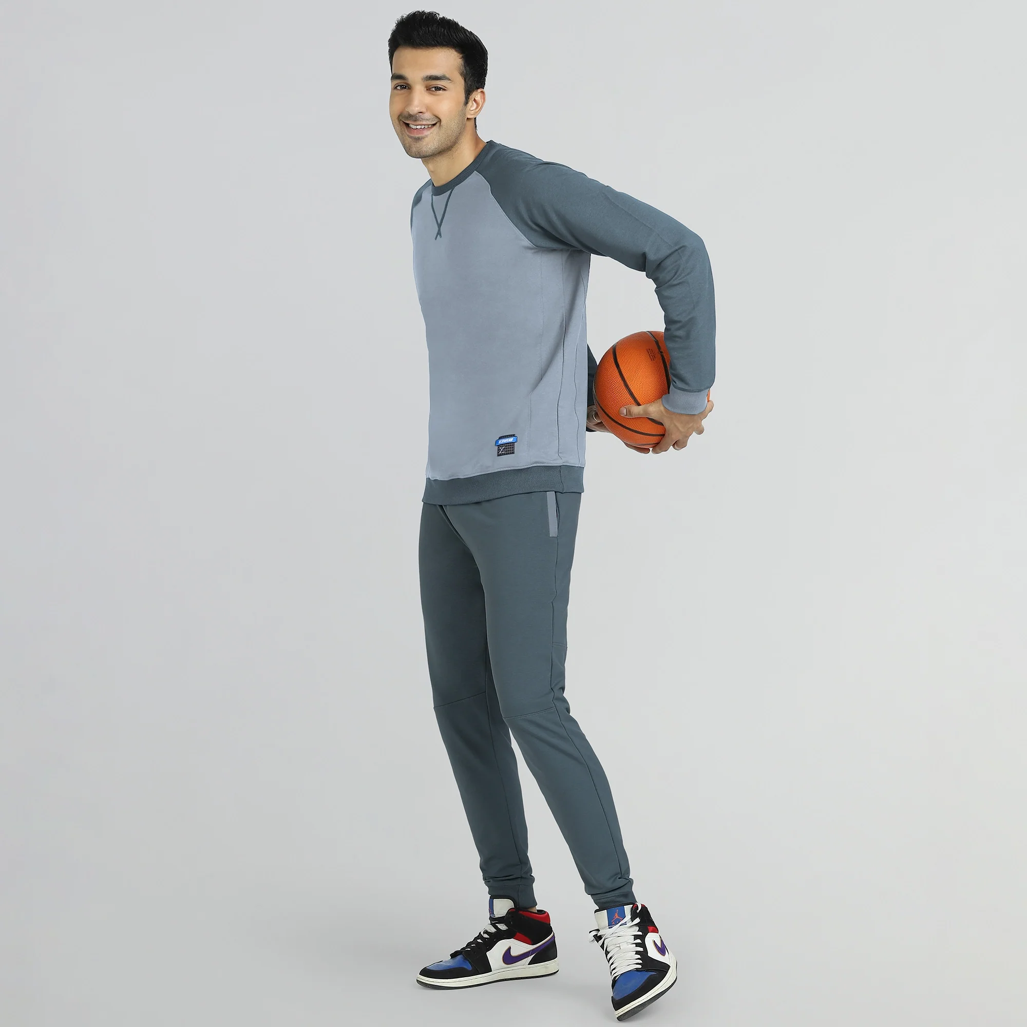 Quest French Terry Cotton-Blend Sweatshirts Slate Grey - Image 3