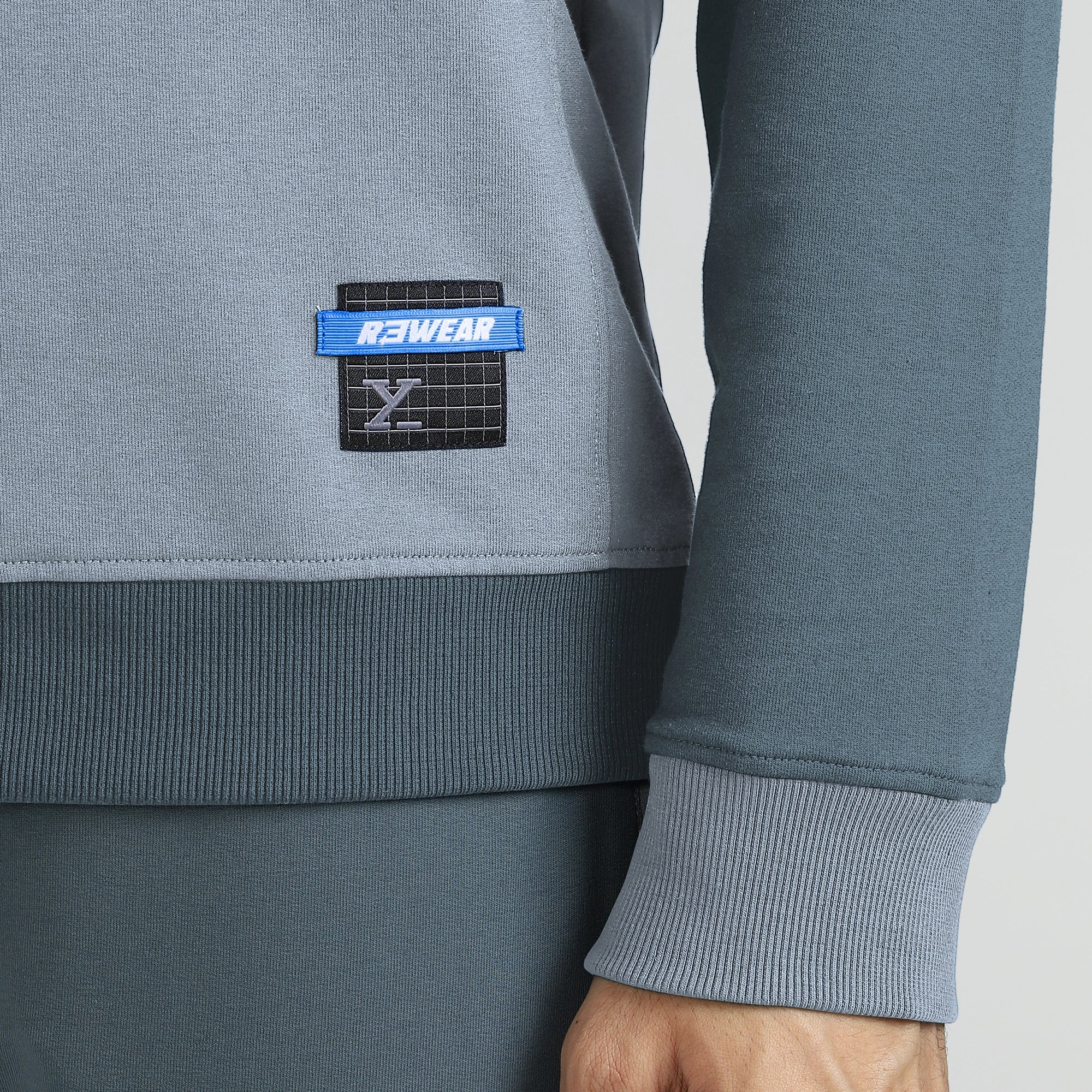 Quest French Terry Cotton-Blend Sweatshirts Slate Grey - Image 6